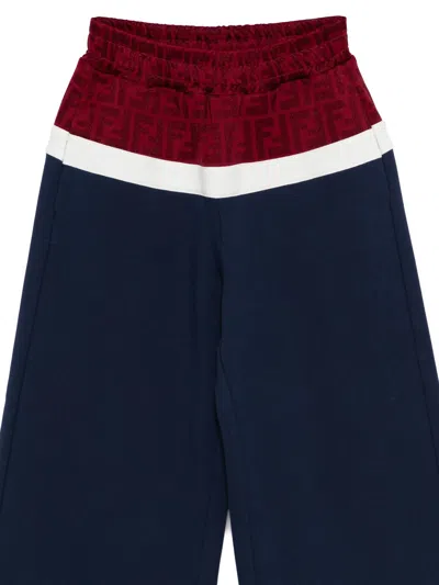 Fendi Ff-logo Panel Trousers In Multi