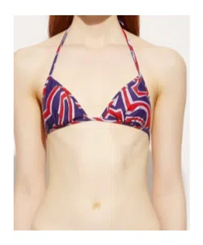 Pucci Labirinto Print Halterneck Bikini Top In Multi