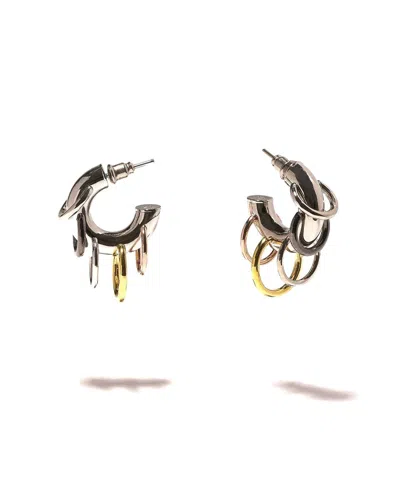 Panconesi Pierced Hoops Earrinngs Accessories In Gold