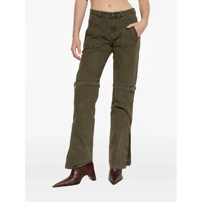 Blumarine Belt Loop Track Pants In Green