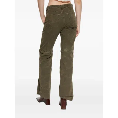 Blumarine Belt Loop Track Pants In Green