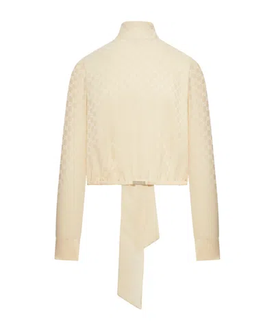 Gucci Schluppenbluse Gg Aus Seide In Neutral
