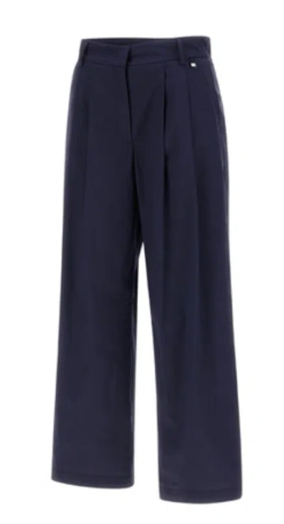 Herno Belt Loop Casual Pants In Blue