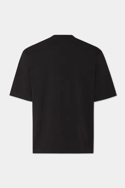 Dsquared2 Black Regular Graphic T-shirt In Multi