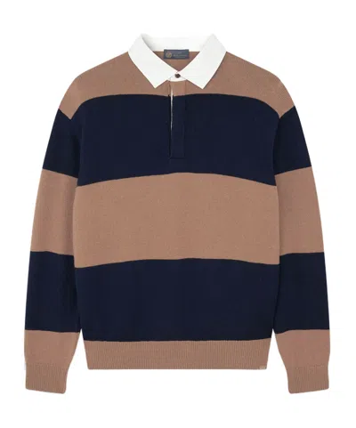 Paul & Shark Rugby Wool Cashmere Polo Shirt In Multi
