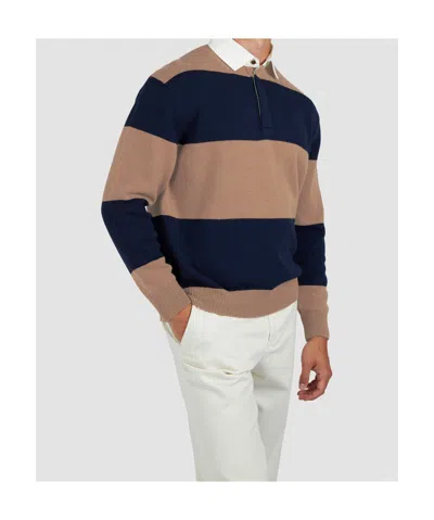 Paul & Shark Rugby Wool Cashmere Polo Shirt In Multi