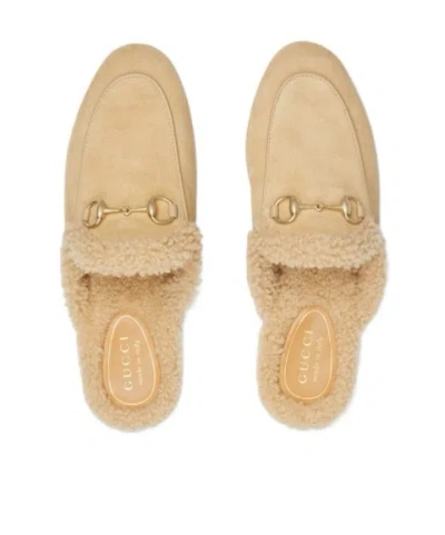 Gucci Princetown Damenslipper In Brown