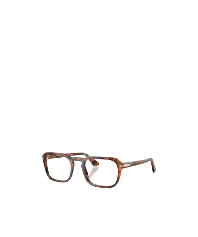 Persol Geometric Frame Plain Mirror In Brown