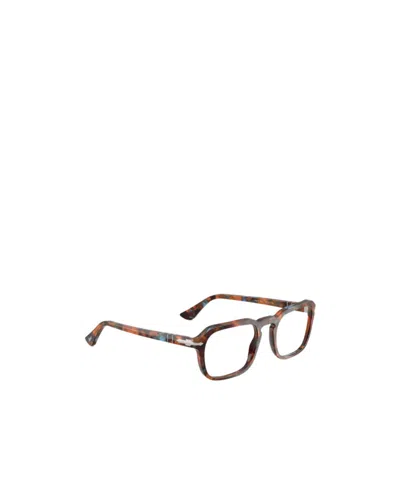 Persol Geometric Frame Plain Mirror In Brown