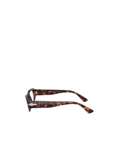 Persol Geometric Frame Plain Mirror In Brown