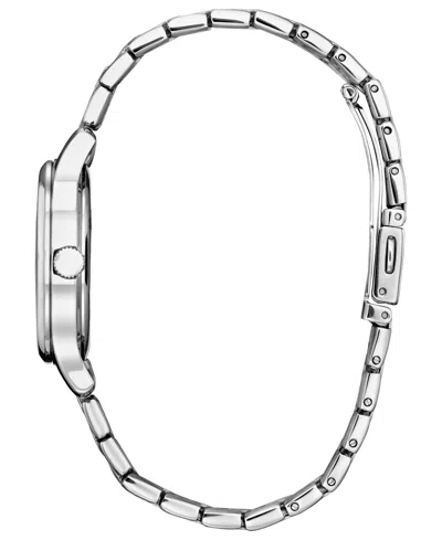 Citizen Womens Silver Tone Stainless Steel Bracelet Watch Em0891-58e In Metallic
