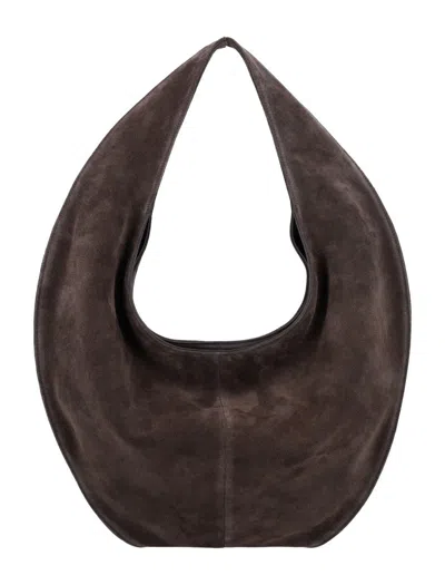 Maeden Market Tote Suede Leather Cocoa In Brown
