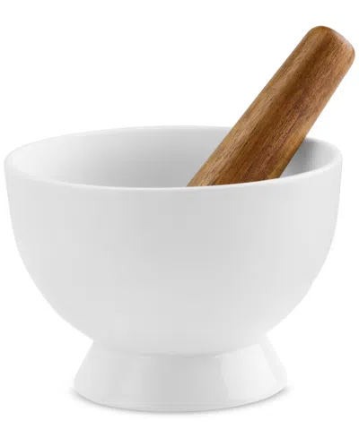 The Cellar Whiteware Mortar And Pestle Set, Exclusively At Macy's In White