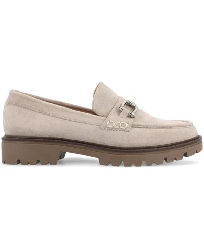Journee Collection Jessamey Womens Moc Closed Toe Loafers In Neutral