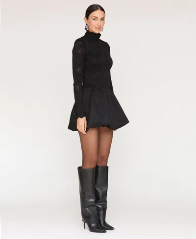 Avec Les Filles Women's Mock Neck Mini Dress In Animal Print