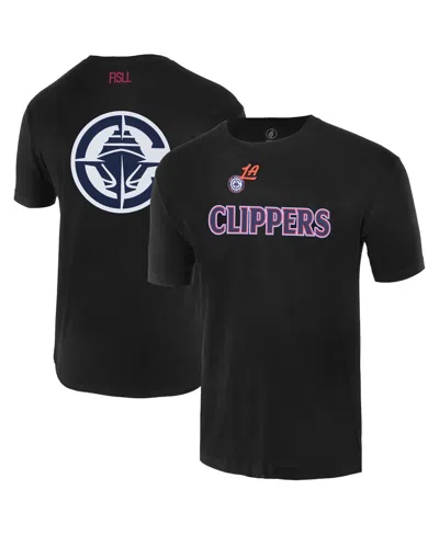 Fisll Men's And Women's Black La Clippers Oversize Logo T-shirt