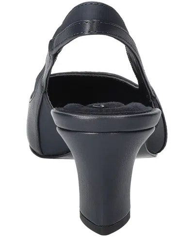 Easy Street Dessa Womens Pointed Closed Toe Stiletto Heel Pumps In Blue