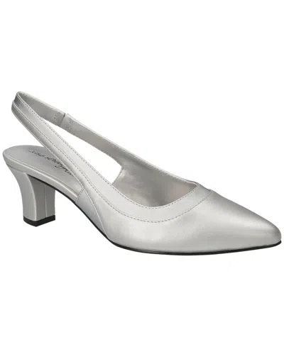 Easy Street Dessa Womens Pointed Closed Toe Stiletto Heel Pumps In Silver
