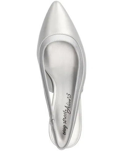 Easy Street Dessa Womens Pointed Closed Toe Stiletto Heel Pumps In Silver