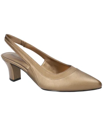 Easy Street Dessa Womens Pointed Closed Toe Stiletto Heel Pumps In Brown