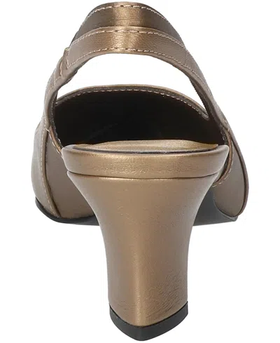 Easy Street Dessa Womens Pointed Closed Toe Stiletto Heel Pumps In Brown