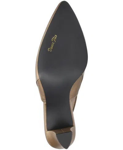 Easy Street Dessa Womens Pointed Closed Toe Stiletto Heel Pumps In Brown