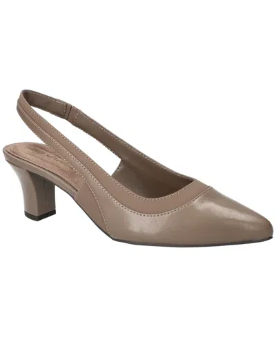 Easy Street Dessa Womens Pointed Closed Toe Stiletto Heel Pumps In Brown