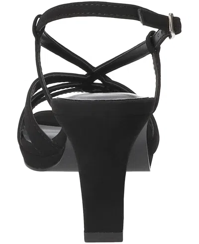 Easy Street Women's Valorie Square Toe Platform Sandals In Black