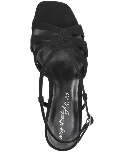 Easy Street Women's Valorie Square Toe Platform Sandals In Black