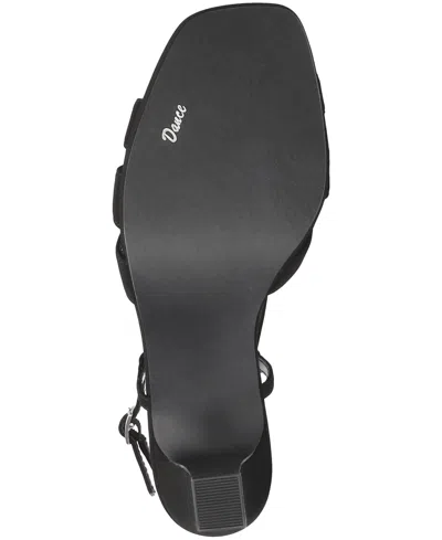 Easy Street Women's Valorie Square Toe Platform Sandals In Black