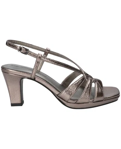 Easy Street Valorie Slingback Platform Sandal In Silver