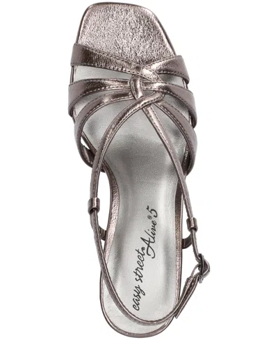 Easy Street Valorie Slingback Platform Sandal In Silver