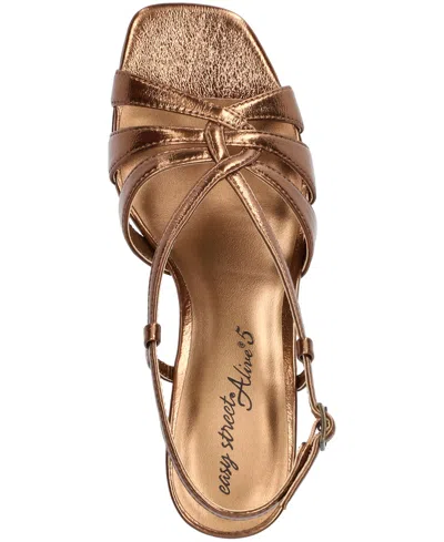 Easy Street Womens Valorie Heeled Sandals In Gold