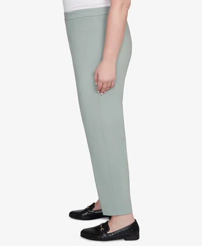 Alfred Dunner Plus Size Stockbridge Modern Millennium Short Length Pant In Green