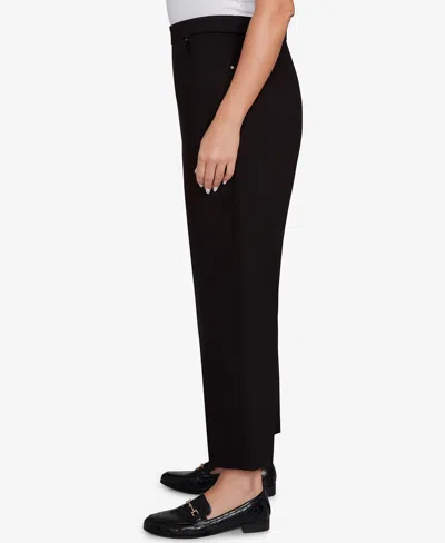 Alfred Dunner Plus Size Barcelona Stretch Ponte Knit Short Length Pant In Black