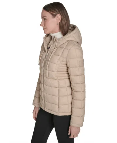 Tommy Hilfiger Women's Hooded Packable Puffer Jacket In Brown