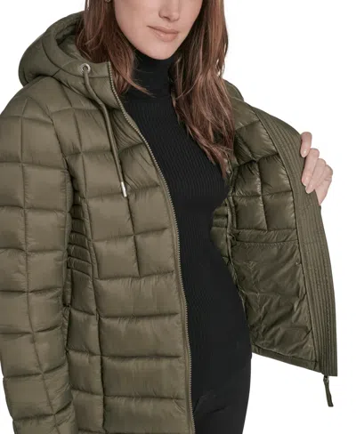Tommy Hilfiger Women's Hooded Packable Puffer Jacket In Green