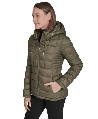 Tommy Hilfiger Women's Hooded Packable Puffer Jacket In Green