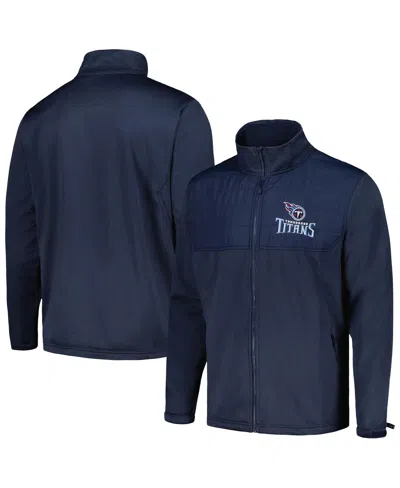 Dunbrooke Men's Heather Navy Tennessee Titans Explorer Tech Full-zip Jacket In Animal Print