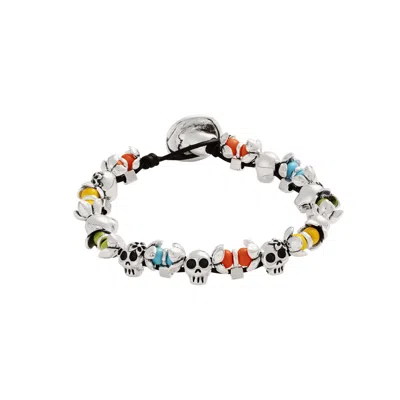 Unode50 Colorful Skull Bead Bracelet In Multi