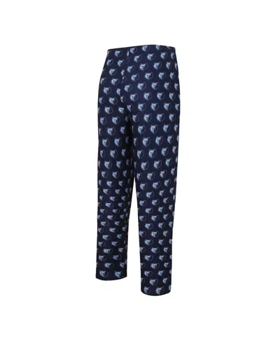 Concepts Sport Men's Navy Memphis Grizzlies Gauge Allover Print Pants In Blue