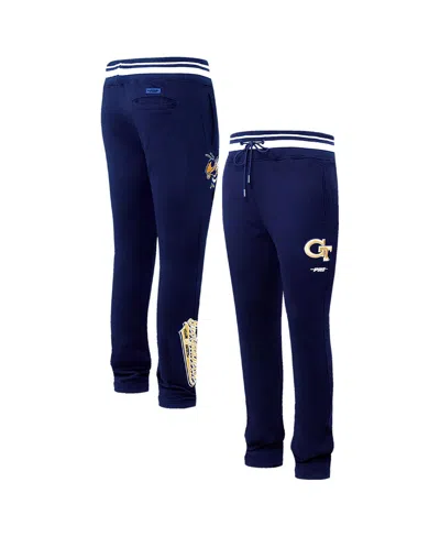 Pro Standard Men's Navy Georgia Tech Yellow Jackets Script Tail Fleece Sweatpants In Blue