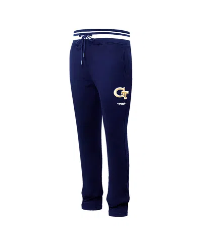 Pro Standard Men's Navy Georgia Tech Yellow Jackets Script Tail Fleece Sweatpants In Blue