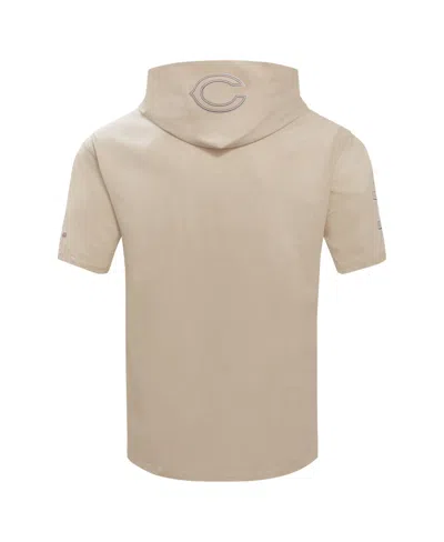 Pro Standard Men's Tan Chicago Bears Neutrals Capsule Short Sleeve Pullover Hoodie In Neutral