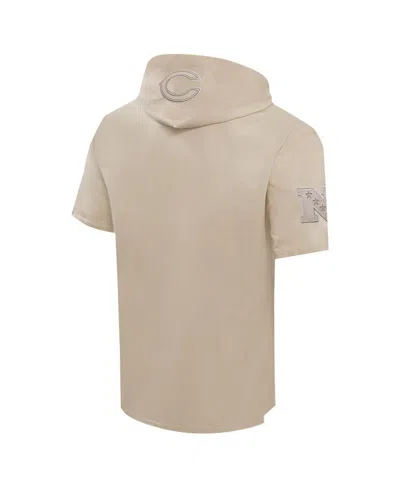 Pro Standard Men's Tan Chicago Bears Neutrals Capsule Short Sleeve Pullover Hoodie In Neutral