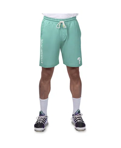 Margaritaville Men's Green Philadelphia Phillies Peached French Terry Shorts In Green