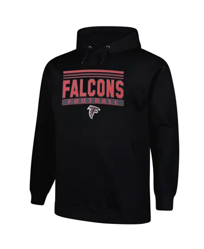 Fanatics Men's Black Atlanta Falcons Big Tall Pop Pullover Hoodie In Black