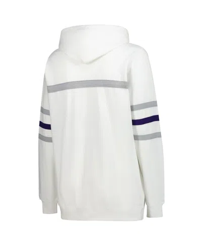 Mitchell & Ness White Baltimore Ravens Plus Size Head Coach Throwback Pullover Hoodie In White