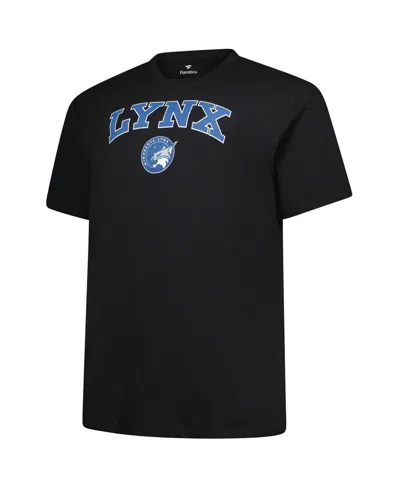 Fanatics Men's Black Minnesota Lynx Big Tall Arch Logo T-shirt In Black