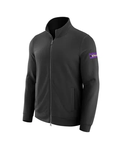 J. Palmer Men's Black Minnesota Vikings Qb1 Full-zip Sweatshirt In Black